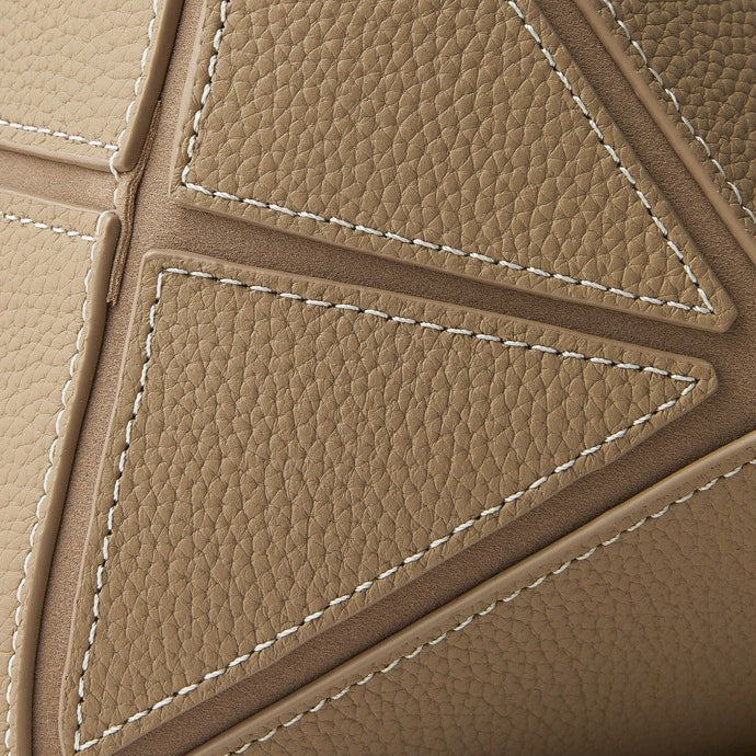 Elegant Camel Textured Leather Shoulder Tote