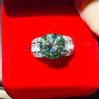 5 Carat Moissanite Ring Giovanna - Emerald Sparkle Women's Ring Velanci