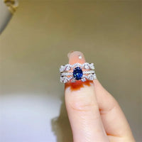 Moissanite Ring Amelia - Dazzling 1ct Sterling Silver Women's Ring Velanci