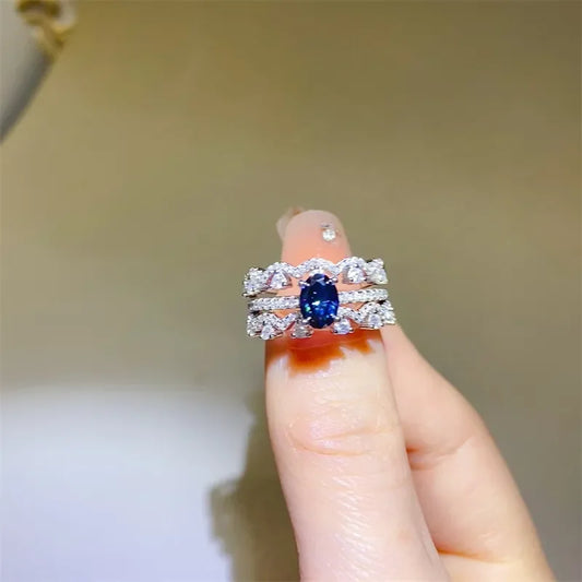 Moissanite Ring Amelia - Dazzling 1ct Sterling Silver Women's Ring Velanci