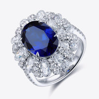 Ring Alessia - 5 Carat Lab-Grown Sapphire Flower Gleam Women's Ring Velanci