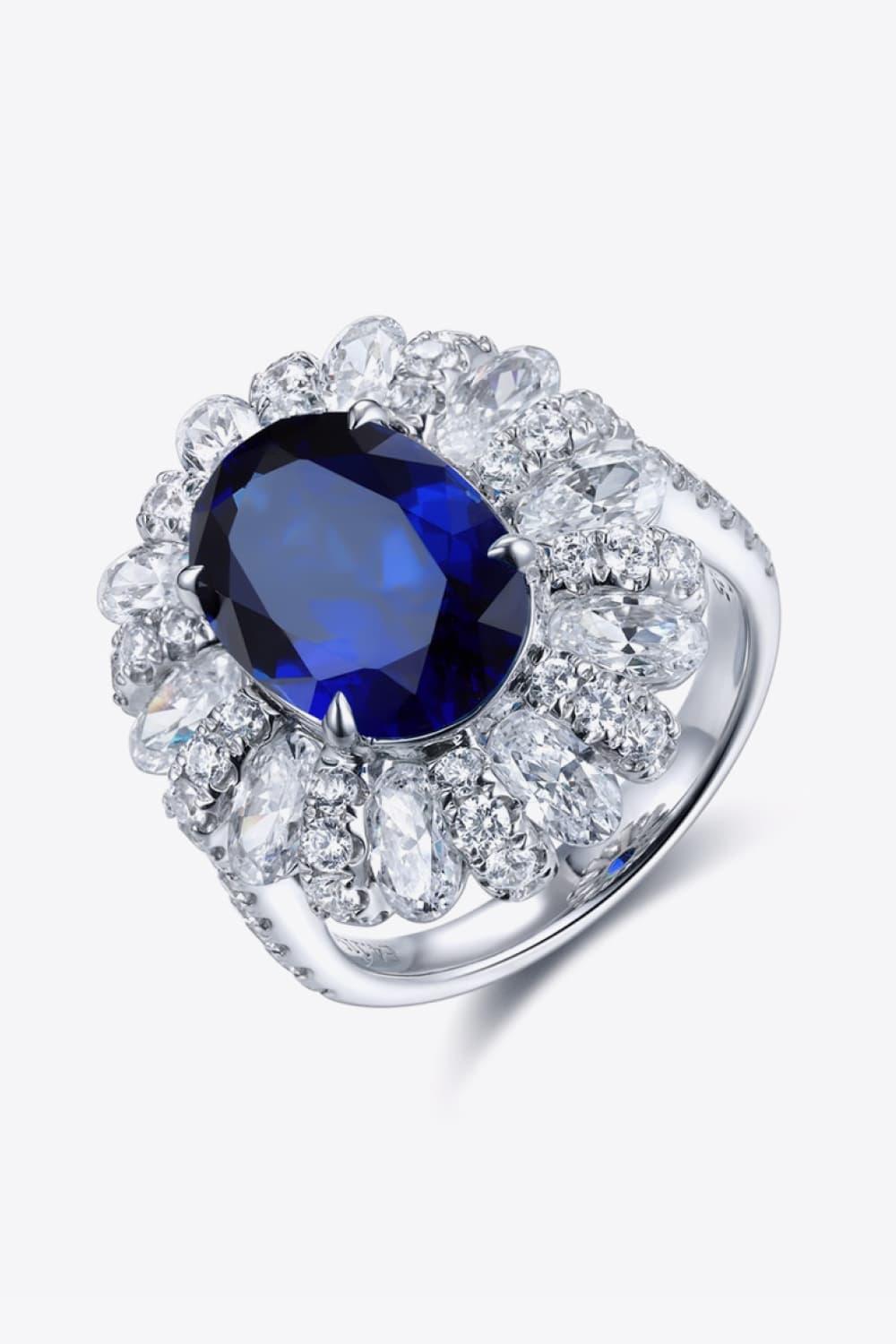 Ring Alessia - 5 Carat Lab-Grown Sapphire Flower Gleam Women's Ring Velanci