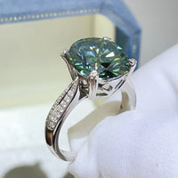 Ring Giovanna - 5 Carat Moissanite Platinum-Plated Silver Women's Ring Velanci