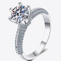 2 Carat Moissanite Ring Francesca - Sterling Silver Women's Ring Velanci