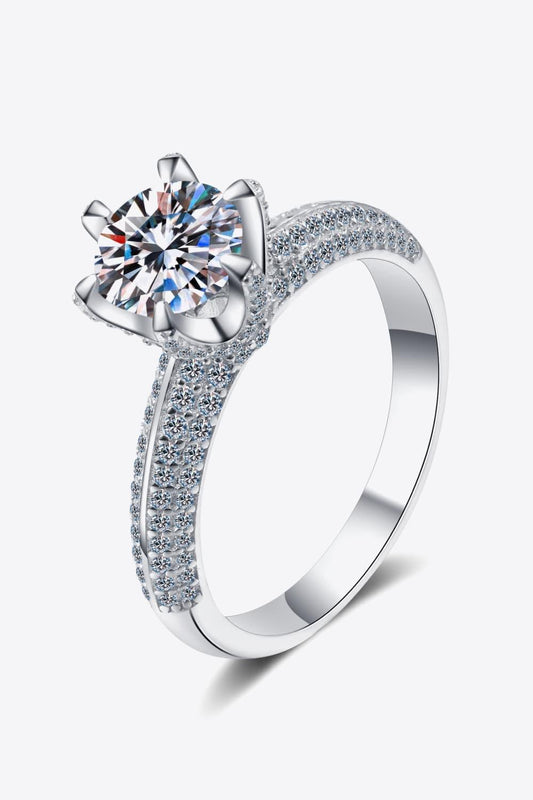 2 Carat Moissanite Ring Francesca - Sterling Silver Women's Ring Velanci