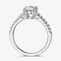 Moissanite Ring Lucia - Delicate Solitaire Sparkle Women's Ring Velanci