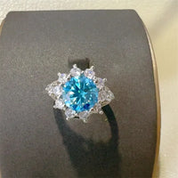 Ring Giovanna - 3 Carat Sterling Silver Moissanite Zircon Women's Ring Velanci
