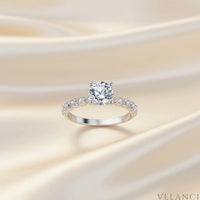 Ring Giulia - 1ct Moissanite in 4-Prong Sterling Silver Velanci