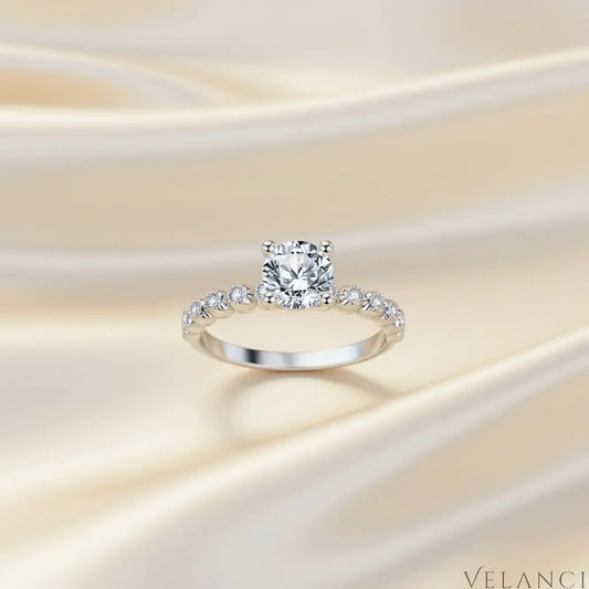 Ring Giulia - 1ct Moissanite in 4-Prong Sterling Silver Velanci