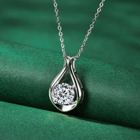2 Carat Moissanite Necklace - Gold Plated Sterling Silver Velanci