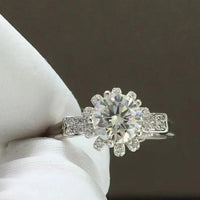 Moissanite Ring Allegra - 1 Carat 925 Sterling Silver Women's Ring Velanci
