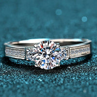 Moissanite Ring Luna - 0.8ct Centerpiece, Classic Shine Women's Ring Velanci