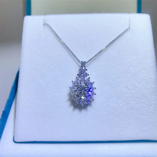 5 Carat Moissanite Sterling Silver Necklace Velanci