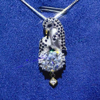 2 Carat Moissanite Necklace - Sterling Silver Setting Velanci