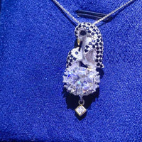 2 Carat Moissanite Necklace - Sterling Silver Setting Velanci