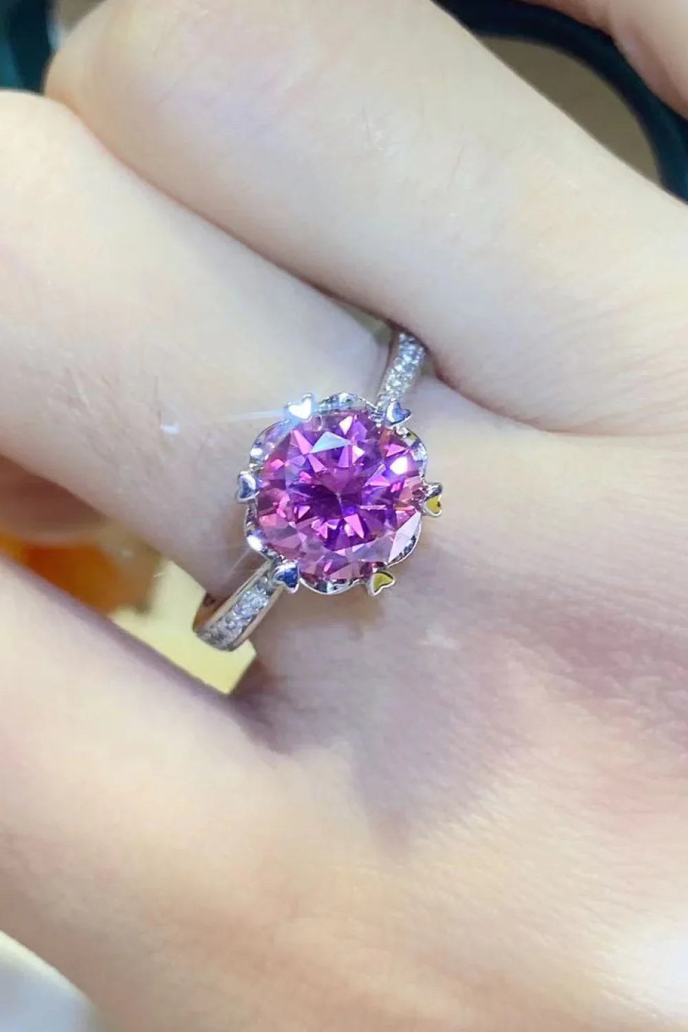 Ring Chiara - 2 Carat Moissanite Sterling Silver Brilliance Women's Ring Velanci