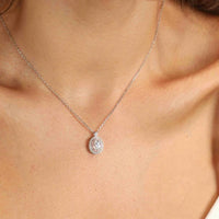 Moissanite Pendant Necklace - Sterling Silver 1ct Sparkle Velanci