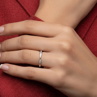 Moissanite Ring Alessia - Sleek Everyday Sparkle Accessory Velanci