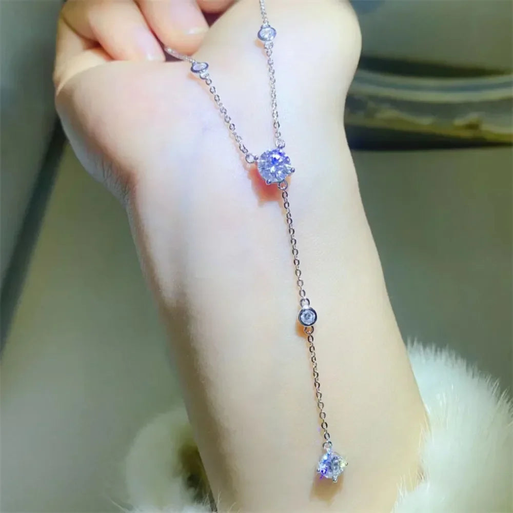 1.5 Carat Moissanite Sterling Silver Necklace Brilliance Velanci