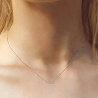 Moissanite Necklace - 18K Plated Sterling Silver Sparkle Velanci