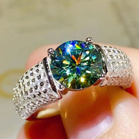 Ring Giulia - 3 Carat Moissanite Silver Ring Shine Women's Ring Velanci