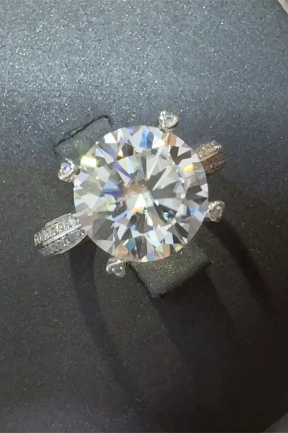 5 Carat Moissanite Sterling Silver Ring Giulia - Radiant Women's Ring Velanci