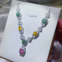 3.5 Carat Moissanite Sterling Silver Necklace Velanci