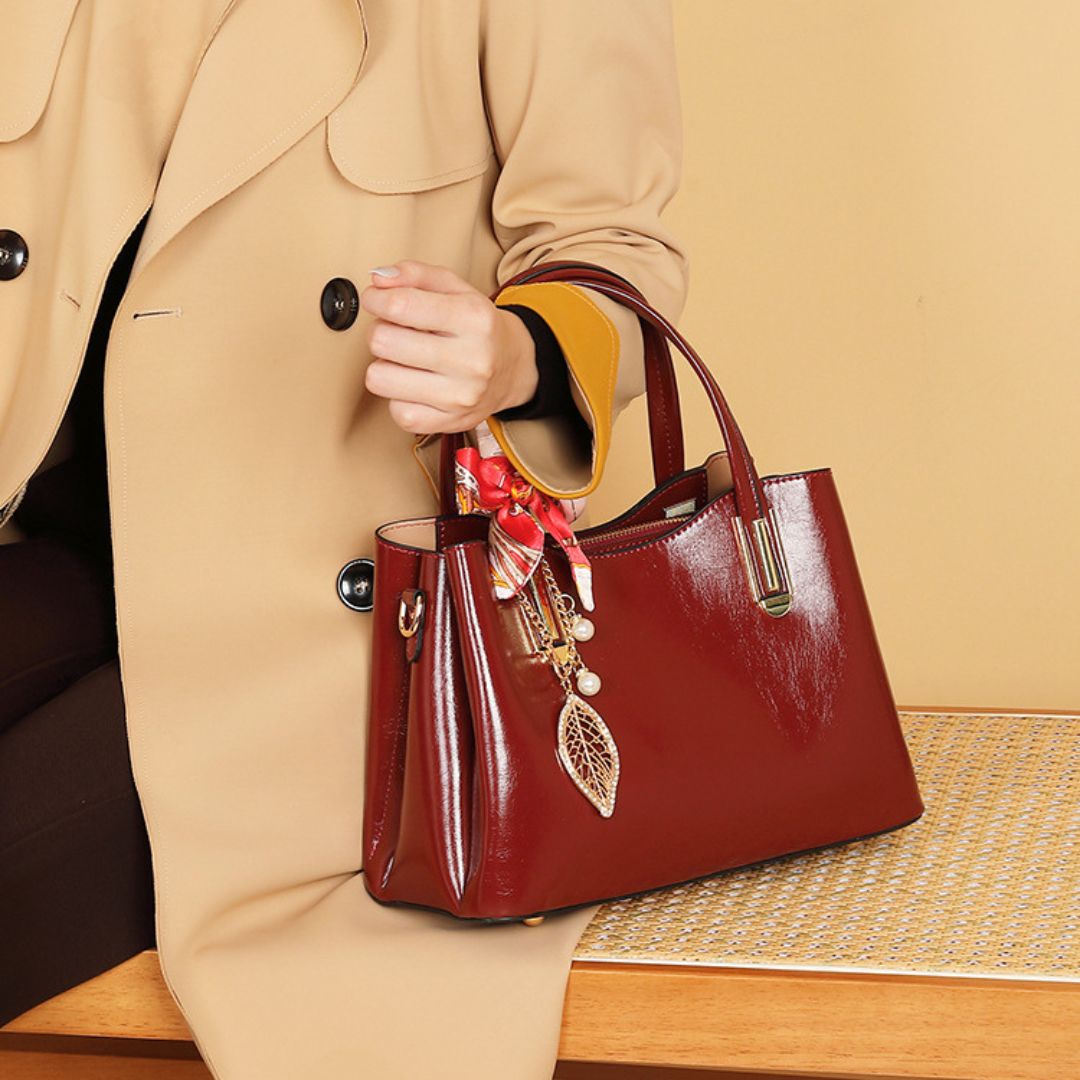 Velanci Windsor Pearl Leather Handbag