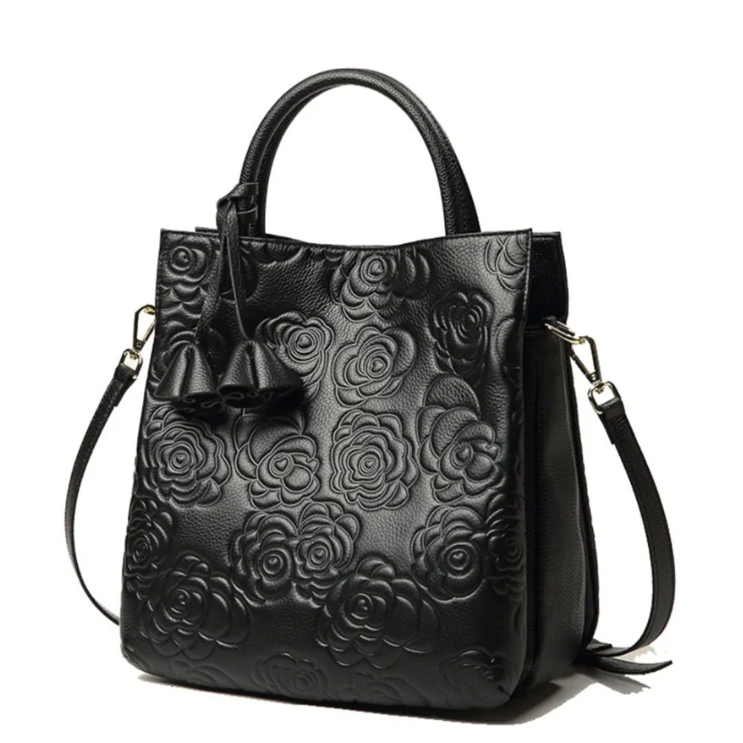 Velanci Monarch Rose Leather Handbag