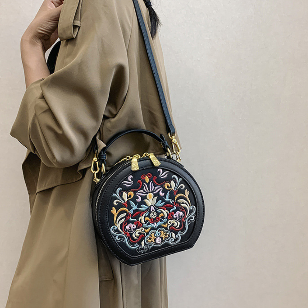 Velanci Louvre Mist Leather Handbag