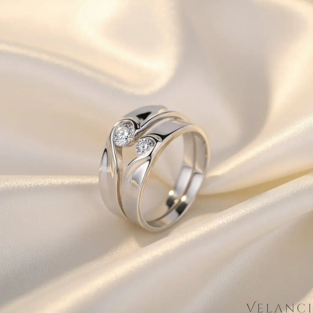 Moissanite Ring Giulia - 0.3ct Sterling Silver Shine Velanci