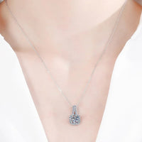 Moissanite Sterling Silver Necklace - Lightweight 0.5 Ct Velanci