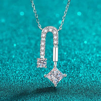 Moissanite Necklace - 1.3ct Sterling Silver Rhodium-Plated Velanci