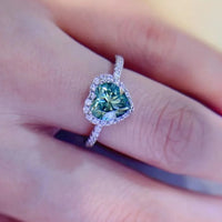 1 Carat Moissanite Heart Ring Bianca - Tarnish-Resistant Women's Ring Velanci