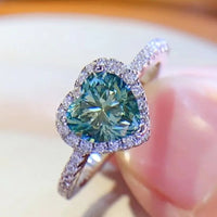 1 Carat Moissanite Heart Ring Bianca - Tarnish-Resistant Women's Ring Velanci