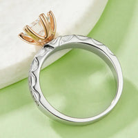 1 Carat Moissanite Sterling Silver Ring Francesca - Sparkle Women's Ring Velanci