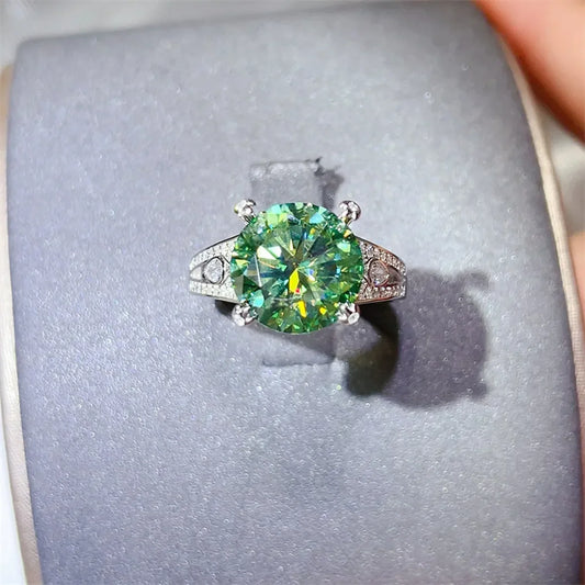 Sterling Moissanite Ring Giovanna - 5 Carat Starglow Women's Ring Velanci