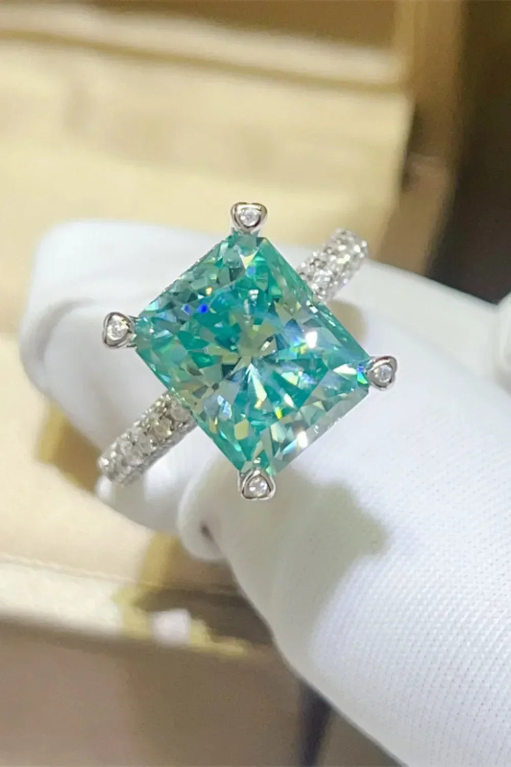 Moissanite Ring Giovanna - 5 Carat Sterling Silver Women's Ring Velanci