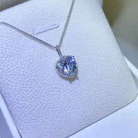 2 Carat Moissanite Sterling Silver Necklace All Day Wear Velanci
