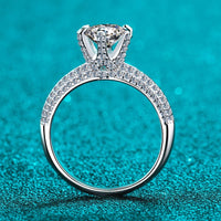 2 Carat Moissanite Ring Francesca - Sterling Silver Women's Ring Velanci