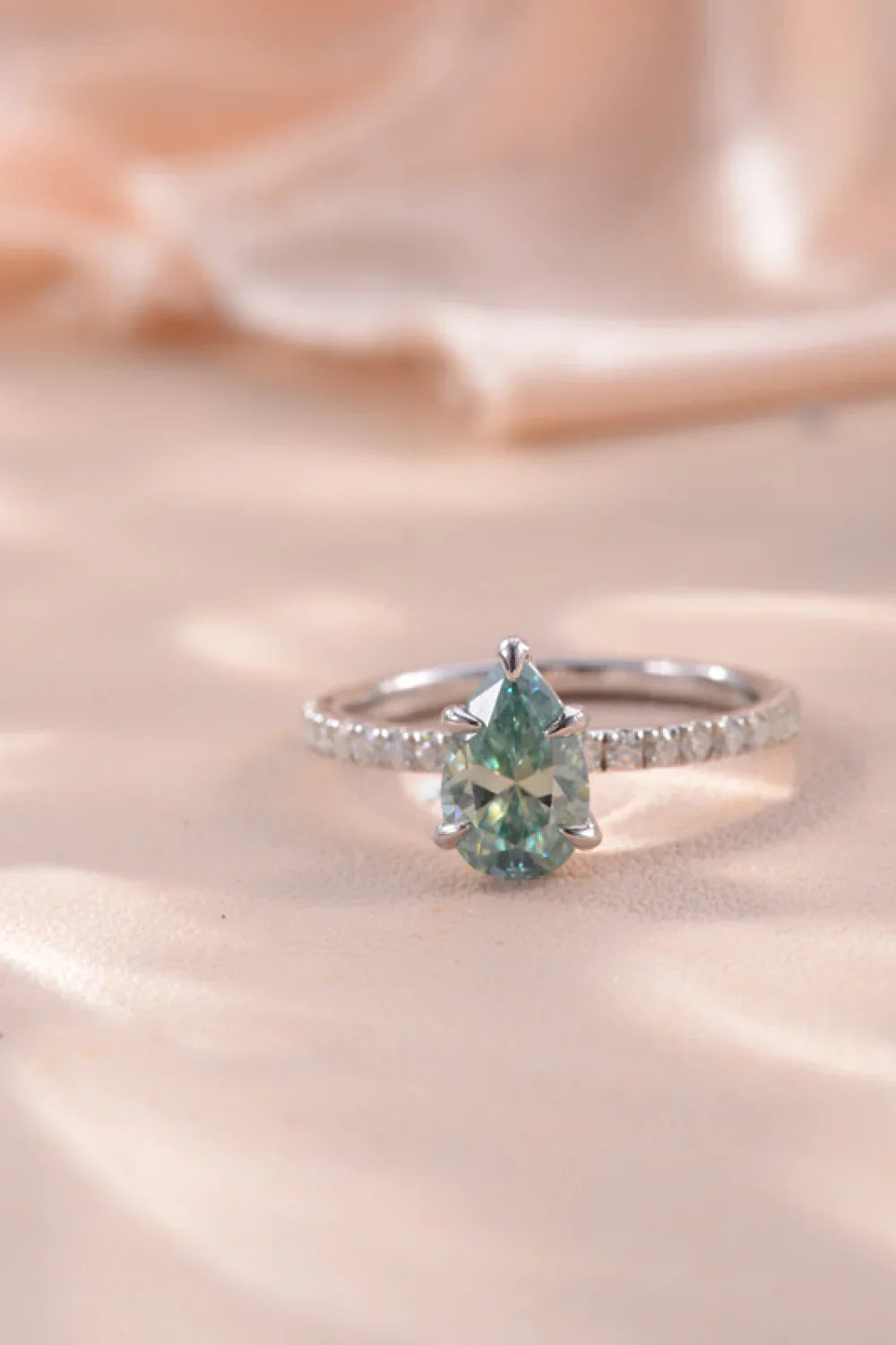 Ring Isabella - 1.5ct Teardrop Moissanite Sterling Silver Women's Ring Velanci
