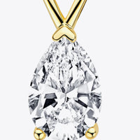 1.5 Carat Moissanite Teardrop Necklace - Sterling Silver Velanci