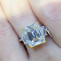 Moissanite Platinum-Plated Ring Chiara - Daily Elegance Women's Ring Velanci