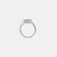 Moissanite Sterling Silver Heart Ring Sofia - 0.33ct Women's Ring Velanci