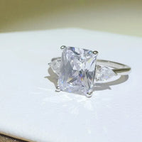 3 Carat Moissanite Ring Alessia - Square Cut Brilliance Women's Ring Velanci