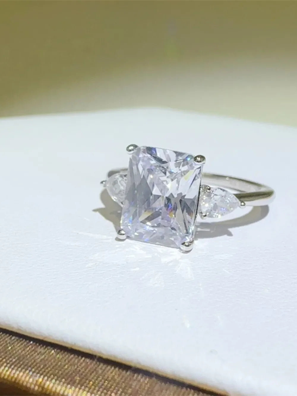 3 Carat Moissanite Ring Alessia - Square Cut Brilliance Women's Ring Velanci