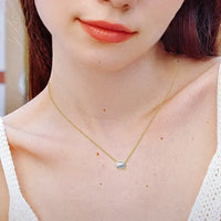 Moissanite Pendant Necklace - 1 Carat Sterling Silver Velanci