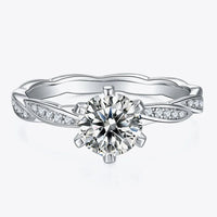 Ring Valentina - 1 Carat Moissanite, Sterling Silver Women's Ring Velanci