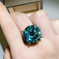 Ring Bianca - 20ct Moissanite Sterling Silver Ring Women's Ring Velanci