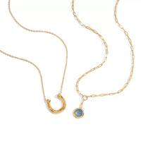 Two-Piece Pendant Necklace In 18K Gold-Plated Finish Velanci